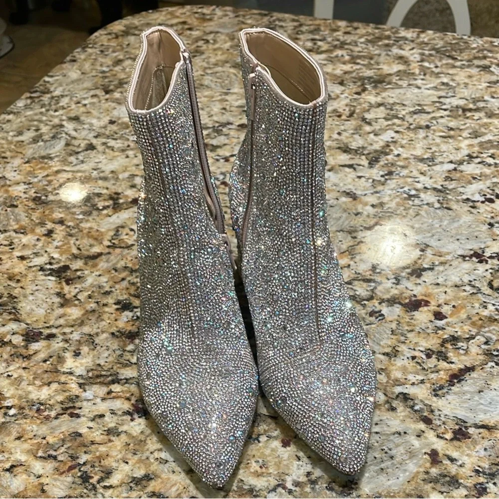 Betsey Johnson Rhinestone Booties - Picture 3 of 6